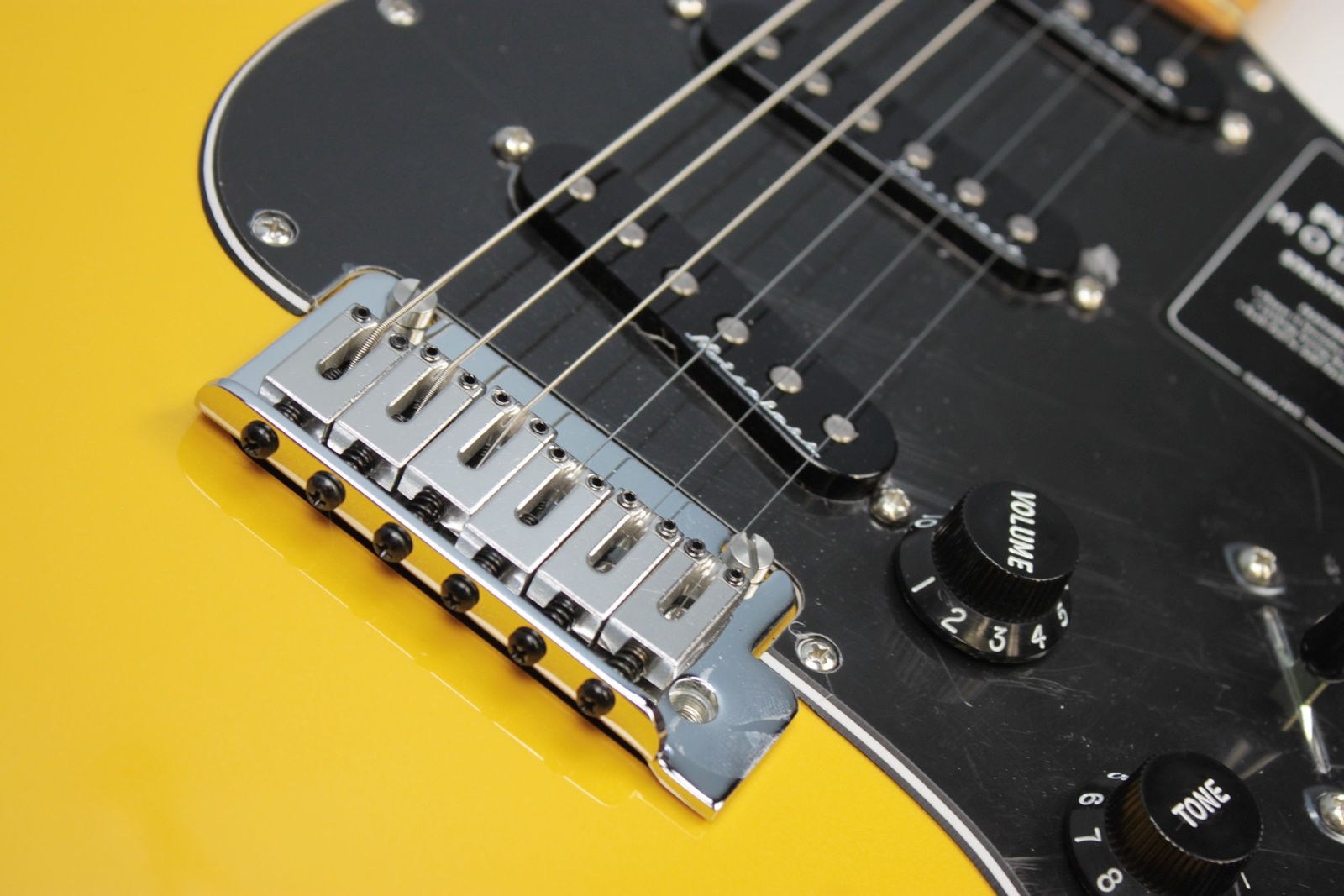 Fender Player II Modified Stratocaster Sunshine Yellow strat style bridge tremolo system