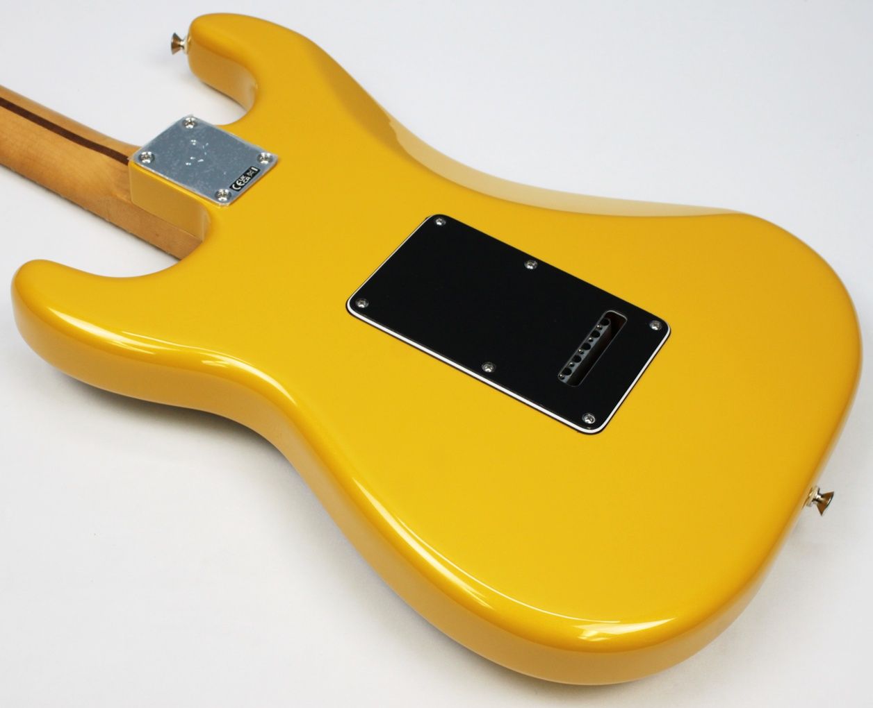 Fender Player II Modified Stratocaster Sunshine Yellow back of body angled
