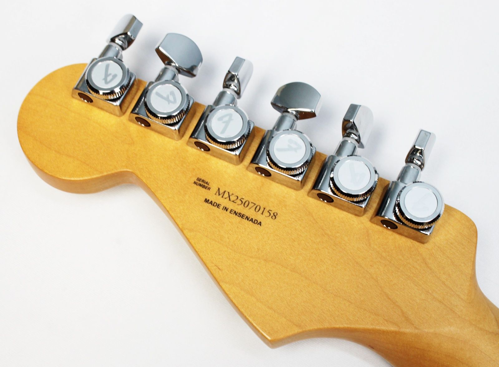 Fender Player II Modified Stratocaster Sunshine Yellow back of headstock