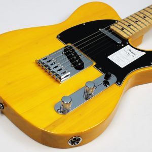 Fender Standard Telecaster Butterscotch Blonde maple fingerboard front angled