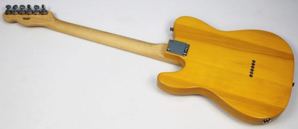 Fender Standard Telecaster Butterscotch Blonde maple fingerboard back of guitar angled