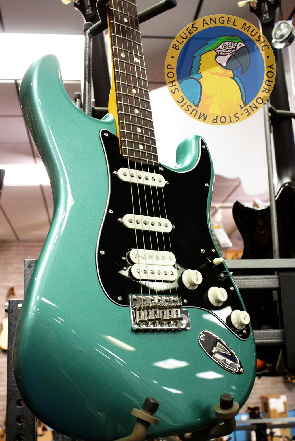 Fender American Professional II Stratocaster HSS, Fender American Professional Stratocaster HSS, Fender Stratocaster HSS, American Pro Strat HSS, Fender USA Stratocaster, Fender Electric Guitar, Faded Sherwood Green Metallic, Sherwood Green Stratocaster, Fender American Professional Series, HSS Stratocaster, Maple Neck Stratocaster, Rosewood Fingerboard Stratocaster, Fender Professional Strat, USA Made Fender Guitar, Modern Stratocaster, Fender HSS Guitar, Fender Tremolo Stratocaster, Professional Series Strat, Fender Guitar Floor Model, Stratocaster Electric Guitar, Fender American Pro II, Premium Fender Strat, Contemporary Stratocaster, Stage Ready Stratocaster, Guitar Centerpiece, Fender 2025 Stratocaster, American Made Stratocaster, Fender Six String Guitar, Fender Green Stratocaster, Floor Model Guitar, Like New Fender Stratocaster