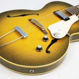1966 Epiphone Sorrento - E452T - Hollowbody Archtop - Royal Olive Burst front of body angled
