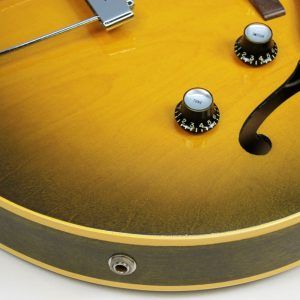 1966 Epiphone Sorrento - E452T - Hollowbody Archtop - Royal Olive Burst binding output jack & tone controls
