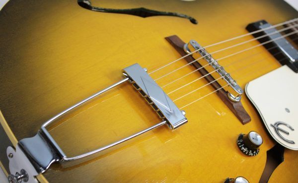 1966 Epiphone Sorrento - E452T - Hollowbody Archtop - Royal Olive Burst trapeze stoptail piece and rosewood bridge
