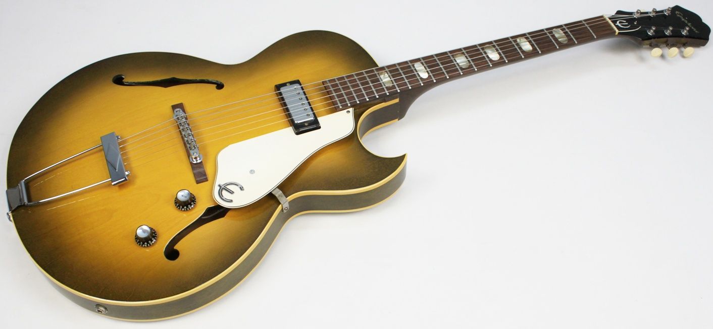 1966 Epiphone Sorrento - E452T - Hollowbody Archtop - Royal Olive Burst front of the whole guitar