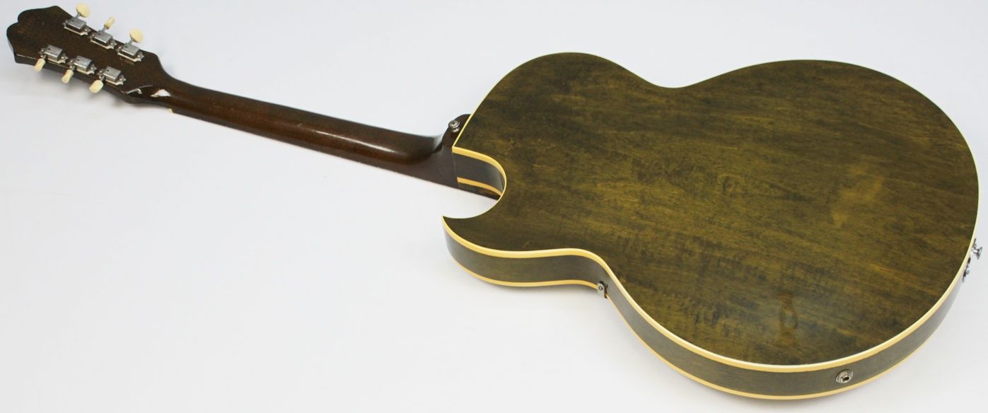 1966 Epiphone Sorrento - E452T - Hollowbody Archtop - Royal Olive Burst back of the entire instrument