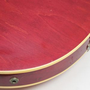Gibson ES-125C 1965 - Cherry Sunburst back of body with binding