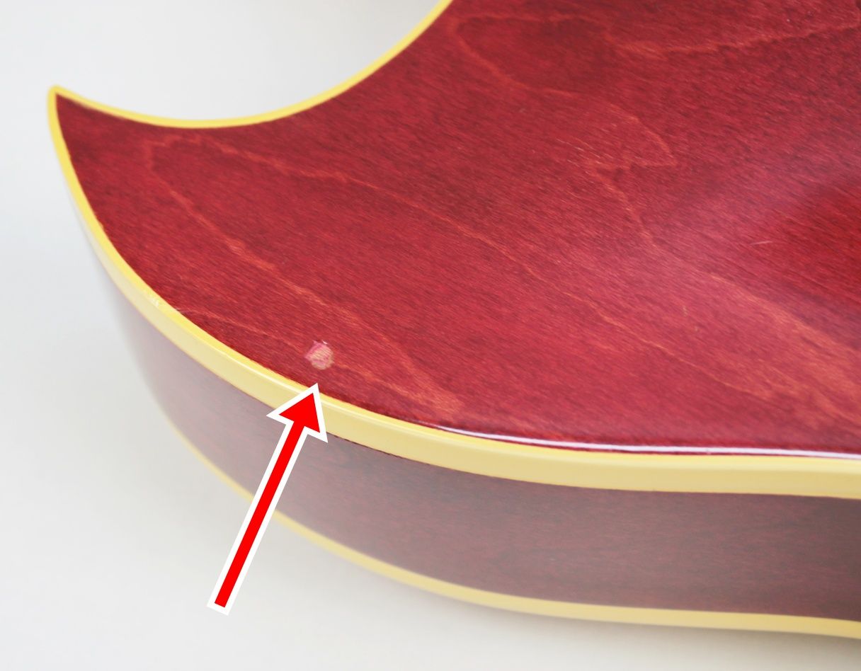 Gibson ES-125C 1965 - Cherry Sunburst blem on backside