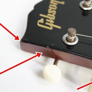 Gibson ES-125C 1965 - Cherry Sunburst blems on headstock