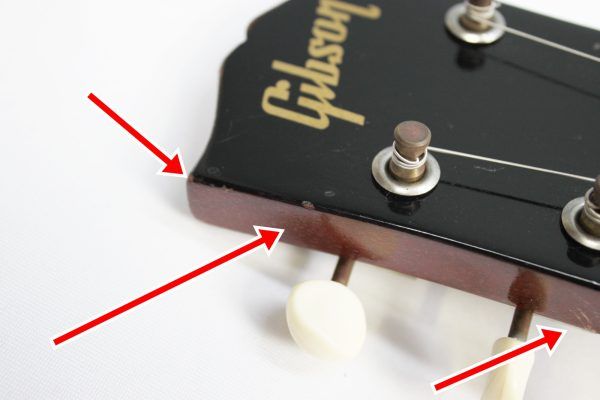 Gibson ES-125C 1965 - Cherry Sunburst blems on headstock