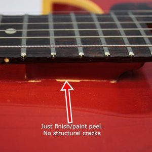 Gibson ES-125C 1965 - Cherry Sunburst finish peeling by neck joint