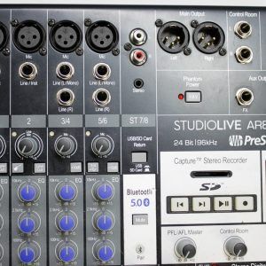 PreSonus StudioLive AR8c, StudioLive AR8c, PreSonus Mixer, Analog Mixer, USB Audio Interface, Hybrid Mixer, 8 Channel Mixer, Recording Mixer, Podcast Mixer, Live Sound Mixer, Studio Mixer, 24-bit 96kHz Interface, USB-C Audio Interface, Multitrack Recording, SD Card Recorder, Built-In Effects, Digital Effects Processor, Reverb Effects, Delay Effects, Bluetooth Audio Streaming, XMAX Mic Preamps, Phantom Power, Stereo Mixer, Home Studio Equipment, Podcast Production, Streaming Setup, Music Production, Recording Interface, Live Performance Gear, Control Room Outputs, PreSonus Audio, Professional Audio Equipment, USB Mixer with Effects, Audio Recording Console, StudioLive Series, Mixer and Interface Combo, Compact Mixer, Pro Audio Gear, Broadcast Mixer, Content Creator Equipment, Recording Studio Mixer, Live Recording System, AR8c Mixer, PreSonus StudioLive Series, USB-C Mixer Interface, Multitrack USB Mixer, Hybrid Analog Digital Mixer