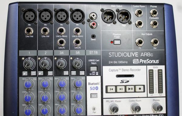 PreSonus StudioLive AR8c, StudioLive AR8c, PreSonus Mixer, Analog Mixer, USB Audio Interface, Hybrid Mixer, 8 Channel Mixer, Recording Mixer, Podcast Mixer, Live Sound Mixer, Studio Mixer, 24-bit 96kHz Interface, USB-C Audio Interface, Multitrack Recording, SD Card Recorder, Built-In Effects, Digital Effects Processor, Reverb Effects, Delay Effects, Bluetooth Audio Streaming, XMAX Mic Preamps, Phantom Power, Stereo Mixer, Home Studio Equipment, Podcast Production, Streaming Setup, Music Production, Recording Interface, Live Performance Gear, Control Room Outputs, PreSonus Audio, Professional Audio Equipment, USB Mixer with Effects, Audio Recording Console, StudioLive Series, Mixer and Interface Combo, Compact Mixer, Pro Audio Gear, Broadcast Mixer, Content Creator Equipment, Recording Studio Mixer, Live Recording System, AR8c Mixer, PreSonus StudioLive Series, USB-C Mixer Interface, Multitrack USB Mixer, Hybrid Analog Digital Mixer
