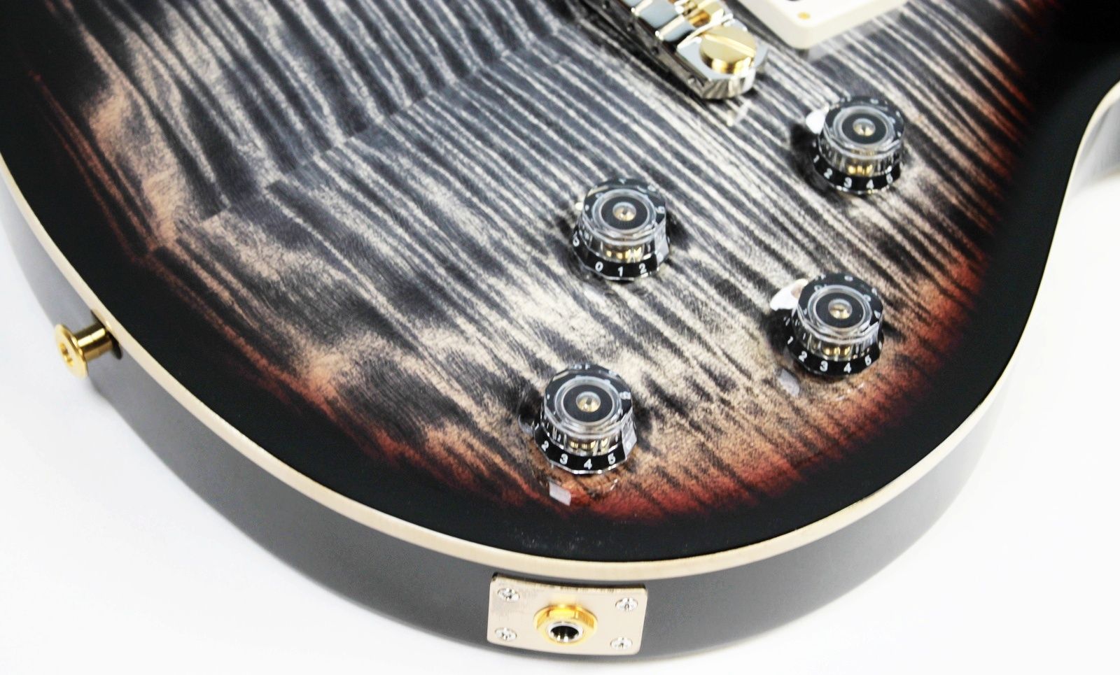 PRS Mark Tremonti Signature Stoptail 10-Top 2025 - Charcoal Contour Burst tone controls