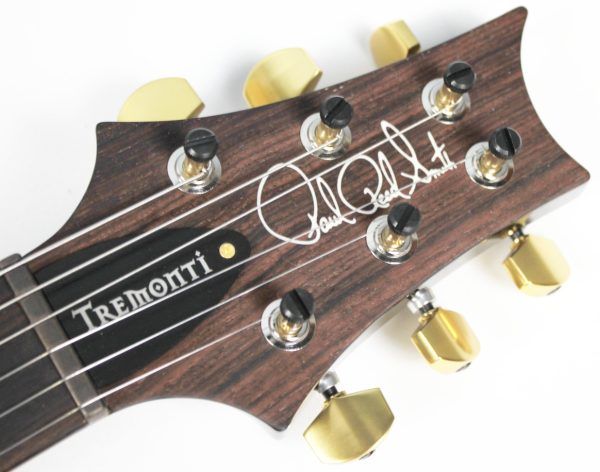 PRS Mark Tremonti Signature Stoptail 10-Top 2025 - Charcoal Contour Burst front of headstock