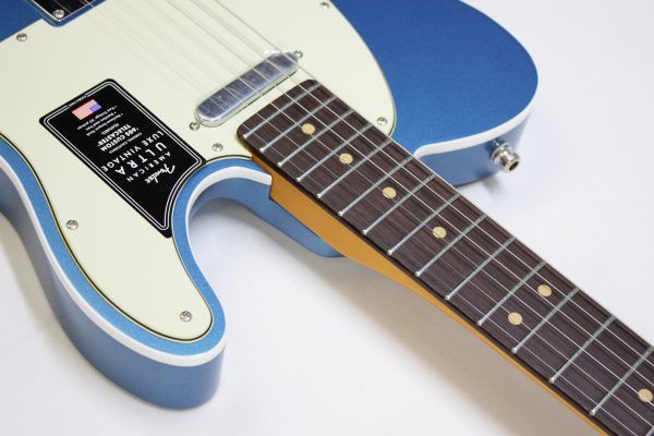Fender, American Ultra Luxe, Vintage '60s Telecaster, Telecaster Custom, Lake Placid Blue, electric guitar, USA made, alder body, rosewood fingerboard, Pure Vintage '63 pickups, nitro lacquer, Heirloom lacquer, double bound Telecaster, modern D neck, compound radius, stainless steel frets, locking tuners, S-1 switching, premium Fender Telecaster, boutique Tele tone, vintage style Tele, modern playability, Fender USA, Telecaster electric guitar, 2025 Fender, Lake Placid Blue Tele, custom Telecaster, high end Telecaster, Corona California, 22 fret Telecaster, Fender Ultra Luxe, mint green pickguard, bound body Tele, professional guitar, collectible Fender, Telecaster custom shop inspired, classic Tele tone, contemporary Telecaster, Fender guitar, electric guitar, blues guitar, rock guitar, country guitar, studio guitar, stage guitar