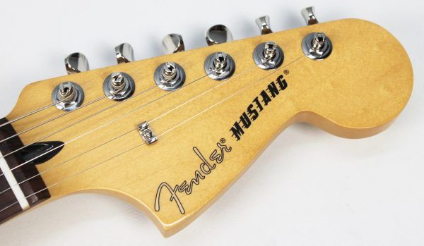 Fender Player II Mustang 2026 - Aquatone Blue front of headstock