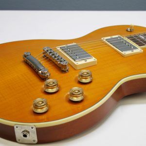 Larrivée RS-4, Larrivée RS4, Larrivée Electric Guitar, RS-4 Amber, Amber Finish, Single Cut Guitar, Flamed Maple Top, Mahogany Body, Mahogany Neck, Rosewood Fingerboard, Set Neck Guitar, Larrivée Humbuckers, TonePros Bridge, Schaller Tuners, CTS Electronics, Luxe Bumblebee Capacitors, Boutique Electric Guitar, Canadian Guitar Maker, Premium Electric Guitar, Dual Humbucker Guitar, Rock Guitar, Blues Guitar, Classic Rock, Vintage Style Electric, 2008 Larrivée, Amber Burst, Single Cutaway, High-End Electric Guitar, Made in Canada, Larrivee RS-4 Amber, Used Larrivée Guitar, Rare Larrivée Electric, Flame Maple Top Guitar, Sustain Rich Guitar, Collector Grade Guitar, Professional Guitar, Electric Guitar 2008