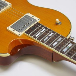 Larrivée RS-4, Larrivée RS4, Larrivée Electric Guitar, RS-4 Amber, Amber Finish, Single Cut Guitar, Flamed Maple Top, Mahogany Body, Mahogany Neck, Rosewood Fingerboard, Set Neck Guitar, Larrivée Humbuckers, TonePros Bridge, Schaller Tuners, CTS Electronics, Luxe Bumblebee Capacitors, Boutique Electric Guitar, Canadian Guitar Maker, Premium Electric Guitar, Dual Humbucker Guitar, Rock Guitar, Blues Guitar, Classic Rock, Vintage Style Electric, 2008 Larrivée, Amber Burst, Single Cutaway, High-End Electric Guitar, Made in Canada, Larrivee RS-4 Amber, Used Larrivée Guitar, Rare Larrivée Electric, Flame Maple Top Guitar, Sustain Rich Guitar, Collector Grade Guitar, Professional Guitar, Electric Guitar 2008