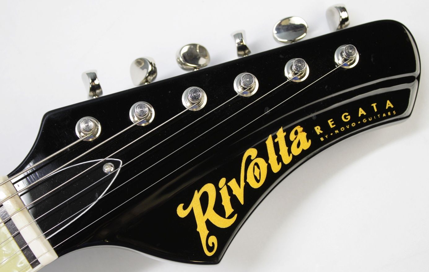 Rivolta Regata VII, Rivolta Guitars, Regata VII, Toro Black, 2021 Rivolta, semi-hollow guitar, electric guitar, offset guitar, dual humbuckers, Brevetto humbuckers, ebony fretboard, mahogany neck, maple body, center block guitar, set neck, 24 frets, boutique guitar, retro style guitar, Korean made guitar, nickel hardware, Tune-O-Matic bridge, stoptail tailpiece, black finish, Rivolta Mondata, Dennis Fano design, Fano inspired guitar, modern vintage guitar, alternative rock guitar, indie guitar, blues guitar, jazz guitar, collectible guitar, premium electric guitar