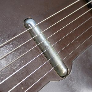 Silvertone U1 1960 - Brown - Bottle Neck Headstock - Amazing Upgrades - Image 6