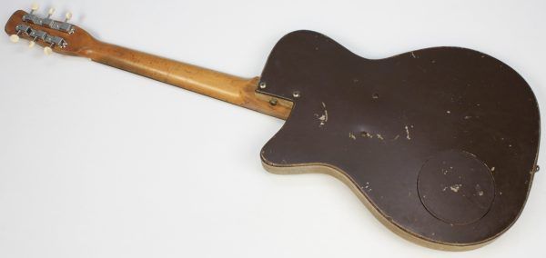 Silvertone U1 1960 - Brown - Bottle Neck Headstock - Amazing Upgrades back of entire instrument