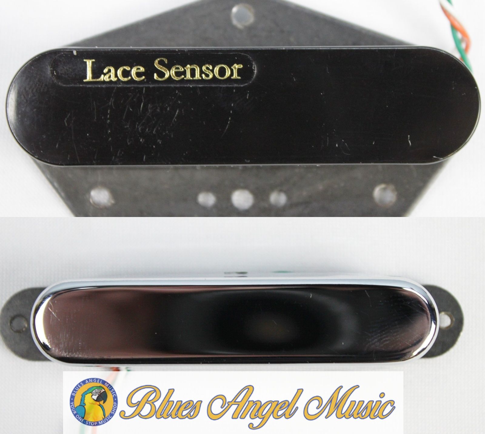 LACE Sensor, Lace Sensor Tele Plus, Lace Sensor Tele Plus 2-Pack, Telecaster pickups, Tele pickup set, Hot Gold pickups, Lace Sensor Hot Gold, noiseless pickups, Tele replacement pickups, black chrome pickups, electric guitar pickups, Fender Telecaster upgrade, single coil replacement, bridge and neck pickup set, made in USA pickups, 2010s guitar pickups main photo
