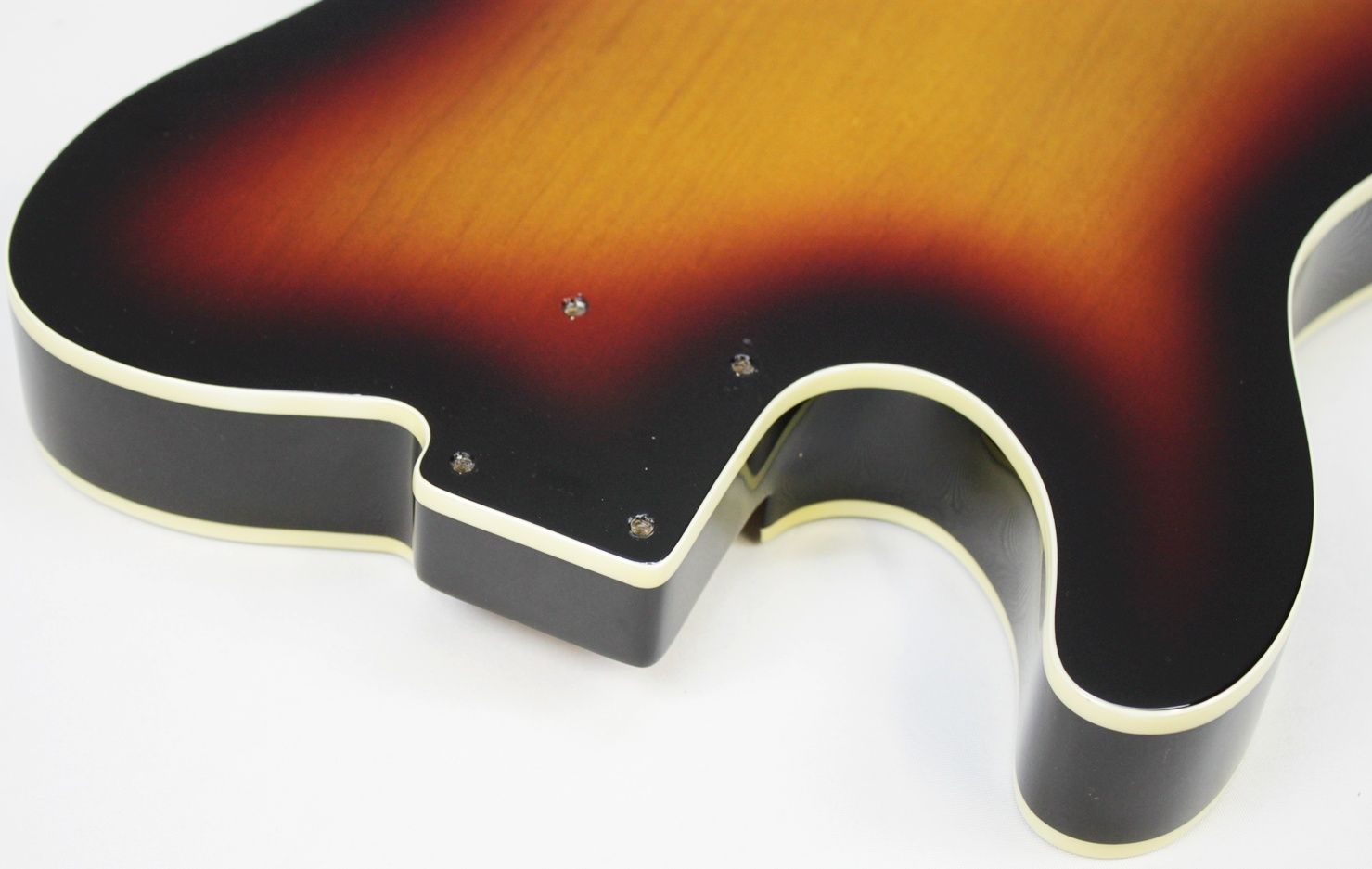 All Parts - TBF-3SBB Tele Body - 3-Tone Sunburst back of neck joint without neck plate