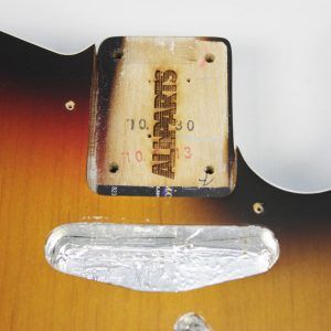 All Parts - TBF-3SBB Tele Body - 3-Tone Sunburst all parts stamp