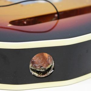 All Parts - TBF-3SBB Tele Body - 3-Tone Sunburst output jack hole shielding