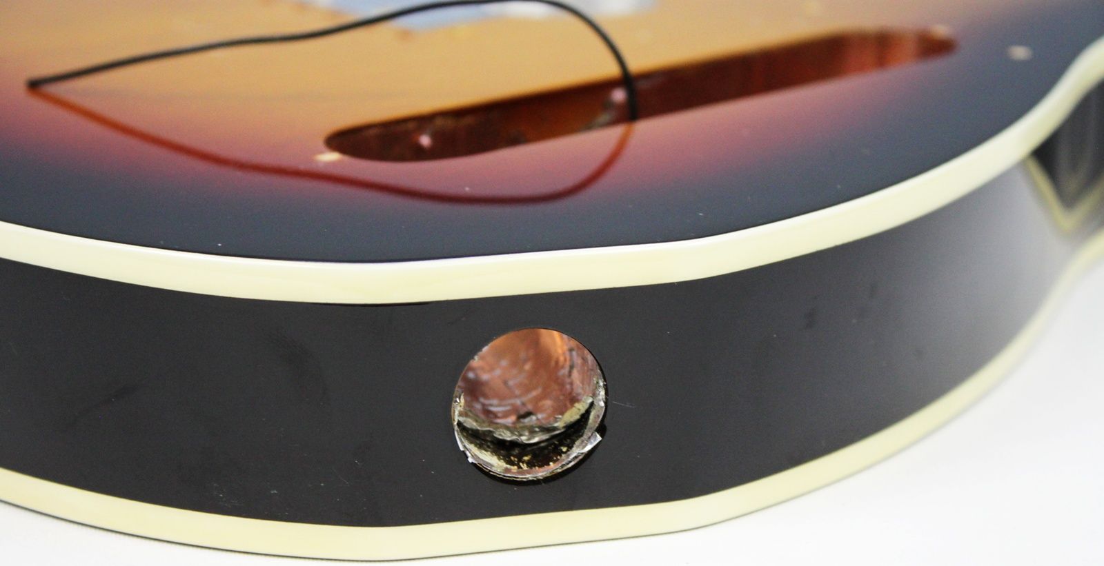 All Parts - TBF-3SBB Tele Body - 3-Tone Sunburst output jack hole shielding