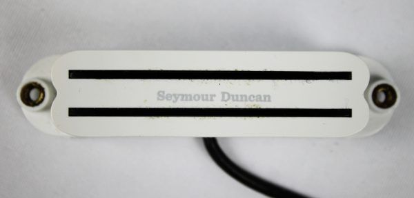 Seymour Duncan SHR-1b Hot Rails Strat Bridge Pickup - White front of pickup