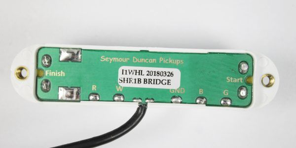 Seymour Duncan SHR-1b Hot Rails Strat Bridge Pickup - White back of pickup