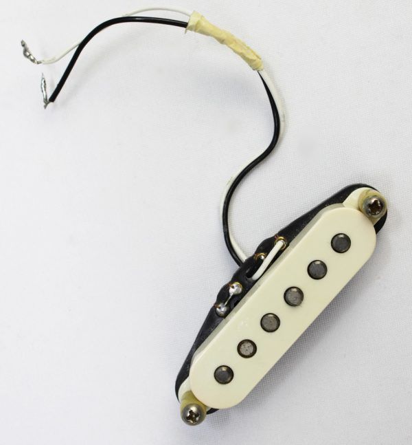 Fender Vintage Noiseless Strat Single Coil Middle / Neck Guitar Pickup PU - Vintage White the whole pickup front