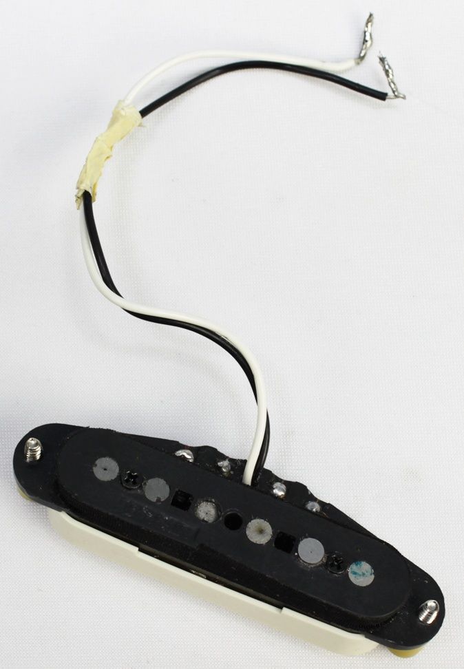 Fender Vintage Noiseless Strat Single Coil Middle / Neck Guitar Pickup PU - Vintage White - Image 3