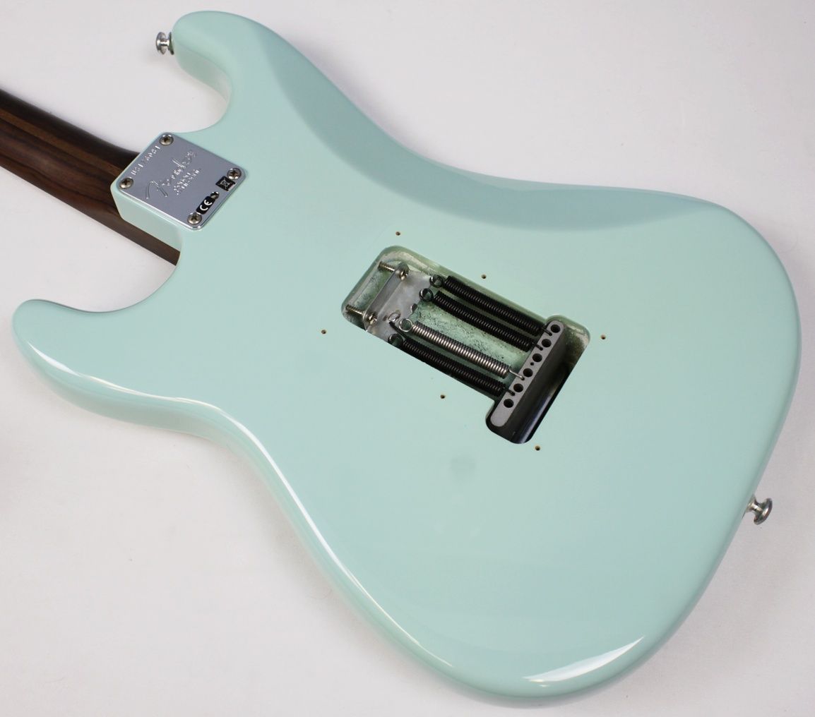 Fender American Professional Limited Edition Rosewood Neck Stratocaster 2017 - Daphne Blue **Upgraded Pickups** back of body angled