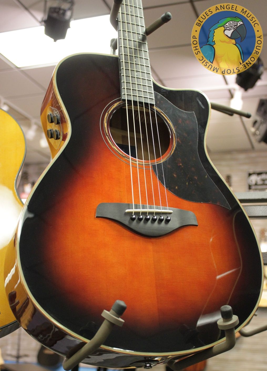 Yamaha AC3M ARE, Yamaha AC3M, AC3M ARE, Tobacco Brown Sunburst, all solid woods, solid top acoustic electric, solid mahogany back and sides, concert acoustic guitar, Yamaha acoustic electric, ARE treated top, vintage tone acoustic, cutaway acoustic guitar, brown sunburst acoustic, stage acoustic guitar, gigging acoustic, acoustic electric guitar, Yamaha A series, professional acoustic guitar, natural resonance enhancement, steel string acoustic, dreadnought acoustic, singer songwriter guitar, live performance acoustic, premium Yamaha acoustic, warm acoustic tone, acoustic guitar with pickup