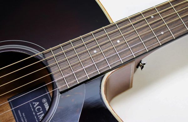 Yamaha AC1M-TBS Solid Sitka Spruce/Mahogany Concert Cutaway with Electronics - Tobacco Brown Sunburst fretboard