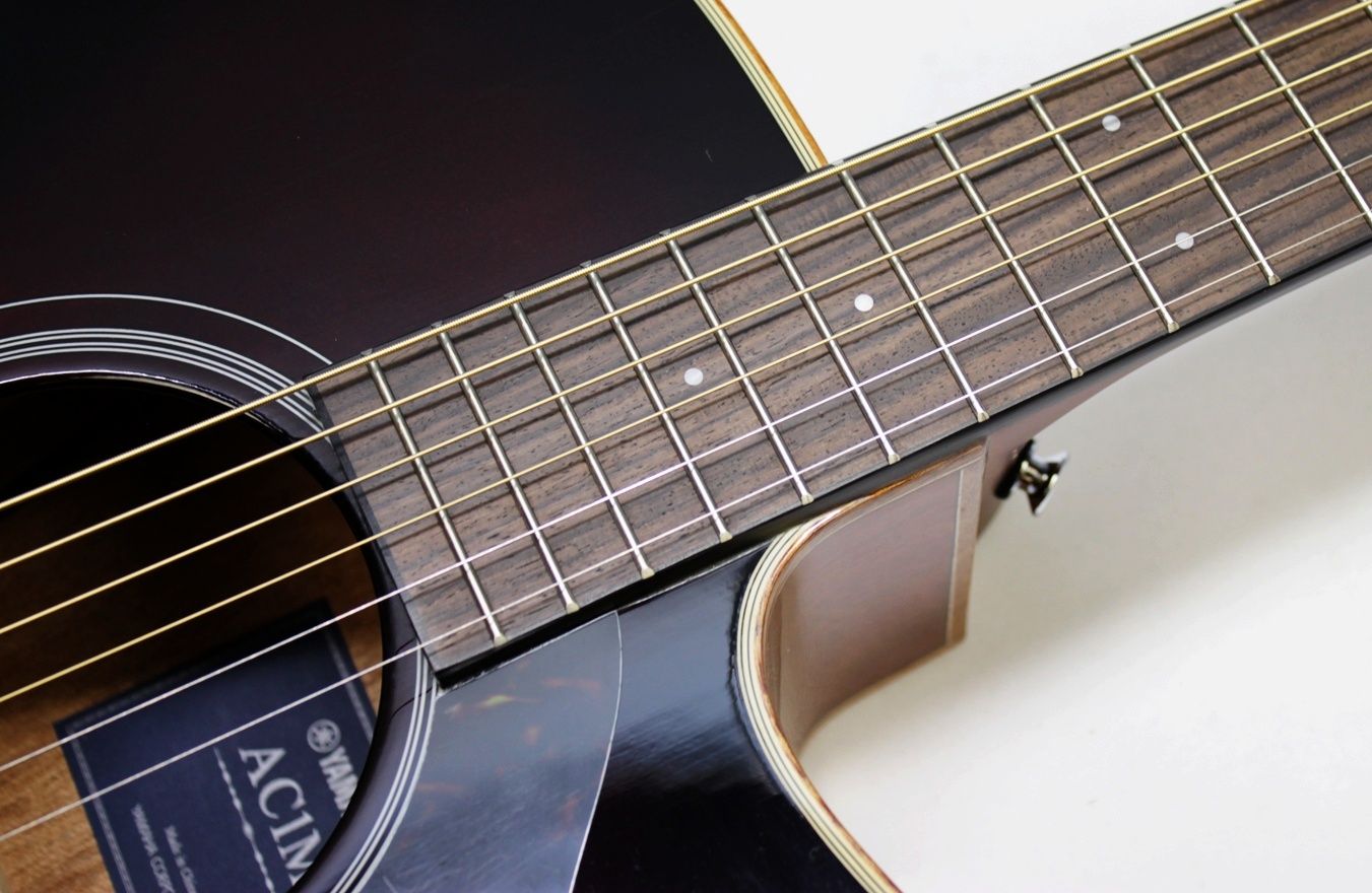 Yamaha AC1M-TBS Solid Sitka Spruce/Mahogany Concert Cutaway with Electronics - Tobacco Brown Sunburst fretboard