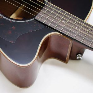 Yamaha AC1M-TBS Solid Sitka Spruce/Mahogany Concert Cutaway with Electronics - Tobacco Brown Sunburst cutaway