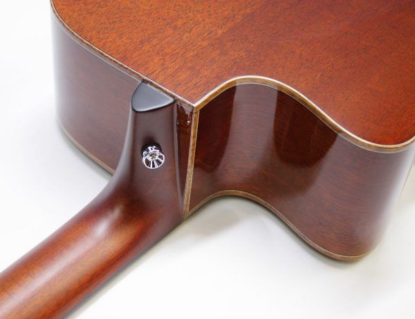 Yamaha AC1M-TBS Solid Sitka Spruce/Mahogany Concert Cutaway with Electronics - Tobacco Brown Sunburst neck joint with cutaway