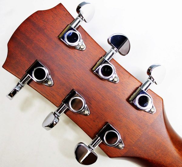 Yamaha AC1M-TBS Solid Sitka Spruce/Mahogany Concert Cutaway with Electronics - Tobacco Brown Sunburst back of headstock