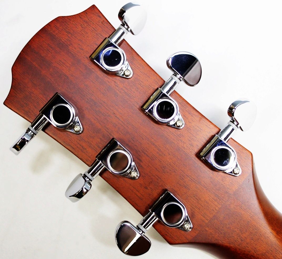 Yamaha AC1M-TBS Solid Sitka Spruce/Mahogany Concert Cutaway with Electronics - Tobacco Brown Sunburst back of headstock