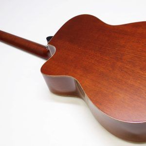 Yamaha AC1M-TBS Solid Sitka Spruce/Mahogany Concert Cutaway with Electronics - Tobacco Brown Sunburst back of guitar angled