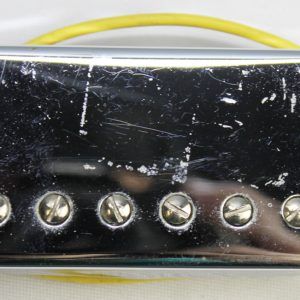 Gibson, Gibson USA, Gibson humbucker, Gibson bridge pickup, nickel humbucker, bridge pickup, humbucker pickup, electric guitar pickup, nickel pickup cover, passive pickup, replacement pickup, guitar electronics, Gibson replacement part, bridge position pickup, nickel finish pickup front facing