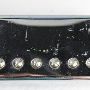 Gibson, Gibson USA, Gibson humbucker, Gibson bridge pickup, nickel humbucker, bridge pickup, humbucker pickup, electric guitar pickup, nickel pickup cover, passive pickup, replacement pickup, guitar electronics, Gibson replacement part, bridge position pickup, nickel finish pickup front facing