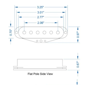 Lollar Strat Special Sixty-Four Pickup Set - Flat Pole - Parchment - Image 3