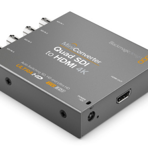 Blackmagic Design, Mini Converter, Quad SDI to HDMI, 4K video converter, SDI to HDMI converter, quad link SDI, Ultra HD converter, broadcast video converter, professional video gear, HDMI output converter, SDI input device, video signal converter, live production equipment, rackmount converter, Blackmagic Mini Converter Quad SDI, multi-view converter, video monitoring solution, 4K workflow, UHD converter, studio equipment
