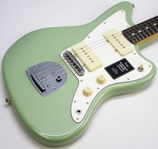 Fender Player II Jazzmaster, Fender Jazzmaster 2024, Fender Player II series, Jazzmaster electric guitar, Birch Green Jazzmaster, offset body guitar, Fender electric guitar, 2024 Fender Jazzmaster, modern Jazzmaster, alternative rock guitar, indie guitar, surf rock guitar, dual single coil pickups, tremolo system guitar, Fender offset guitar, maple neck Jazzmaster, rosewood fingerboard Jazzmaster, versatile electric guitar, stage ready guitar, studio guitar, classic Fender style, contemporary Fender guitar